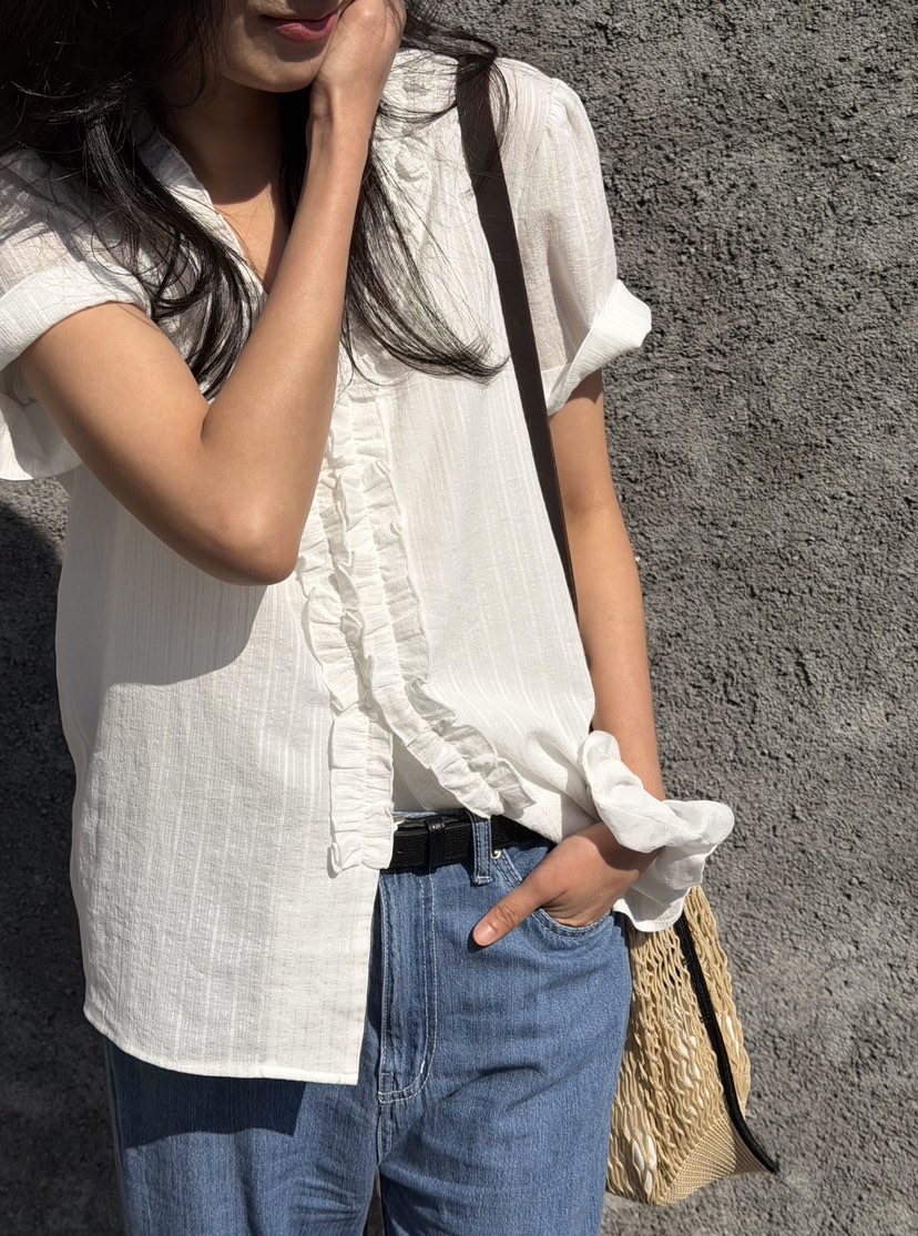 AMY GRACE-A韓國東大門代購女士新款推薦休閑襯衫蕾絲衫AMY GRACE-A襯衫/蕾絲衫