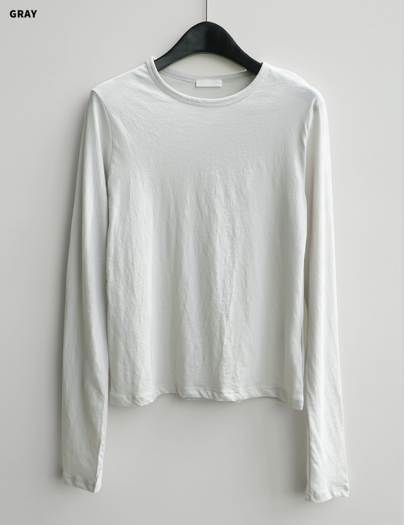 CURVY韓國直郵女裝新款26春夏，26夏季休閑時尚熱賣長袖T恤CURVY長袖T恤圖色3