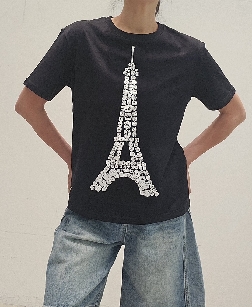 NEOUL韓國直郵實拍女士新品休閑推薦26春夏，26夏季人氣T恤NEOUL/ahin雙領標簽T恤圖色2