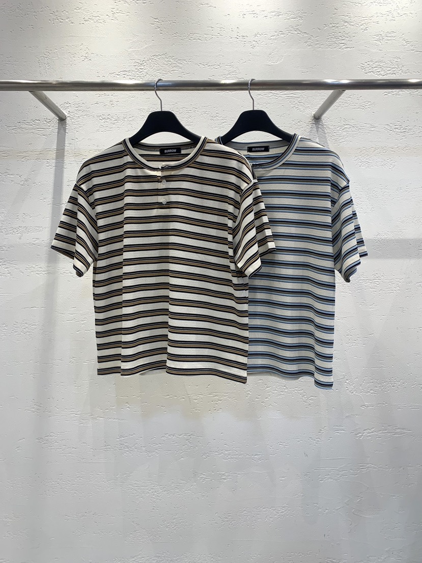 KSUBI韓國直郵女士新款職業休閑熱賣推薦時尚T恤短款條紋BURROW/ARaakieT恤