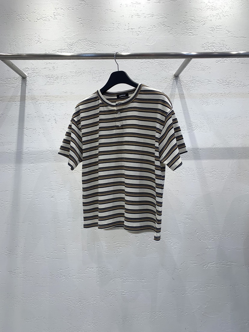 KSUBI韓國直郵女士新款職業休閑熱賣推薦時尚T恤短款條紋BURROW/ARaakieT恤圖色1