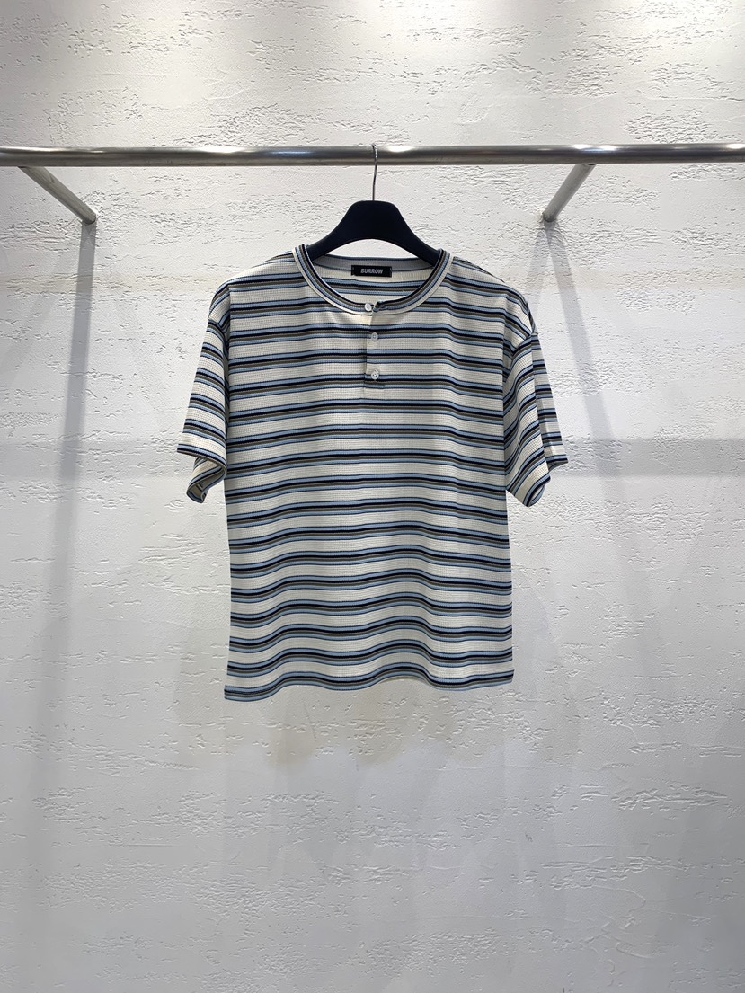 KSUBI韓國直郵女士新款職業休閑熱賣推薦時尚T恤短款條紋BURROW/ARaakieT恤圖色2