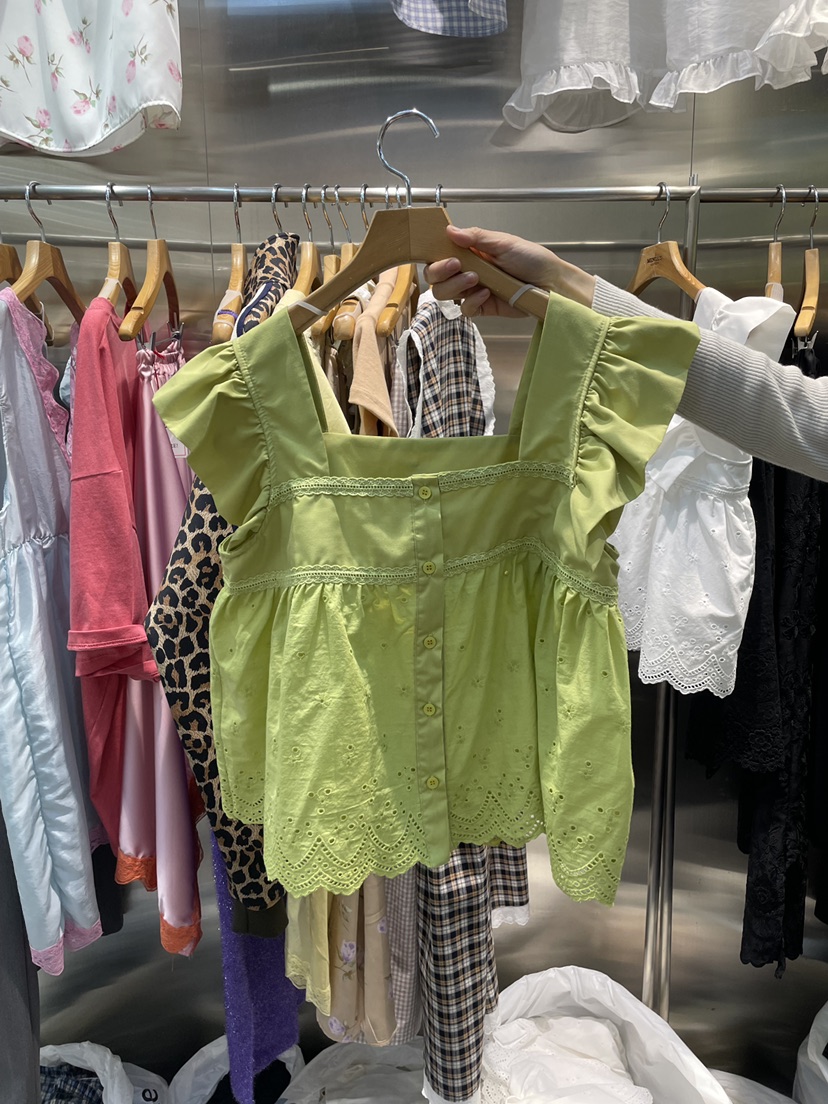 MENDL S韓國直郵女裝新款人氣休閑26春夏，26夏季襯衫蕾絲衫雙面MENDL S襯衫/蕾絲衫