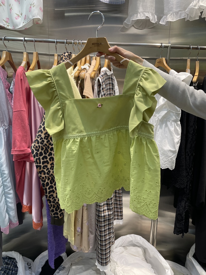 MENDL S韓國直郵女裝新款人氣休閑26春夏，26夏季襯衫蕾絲衫雙面MENDL S襯衫/蕾絲衫圖色1