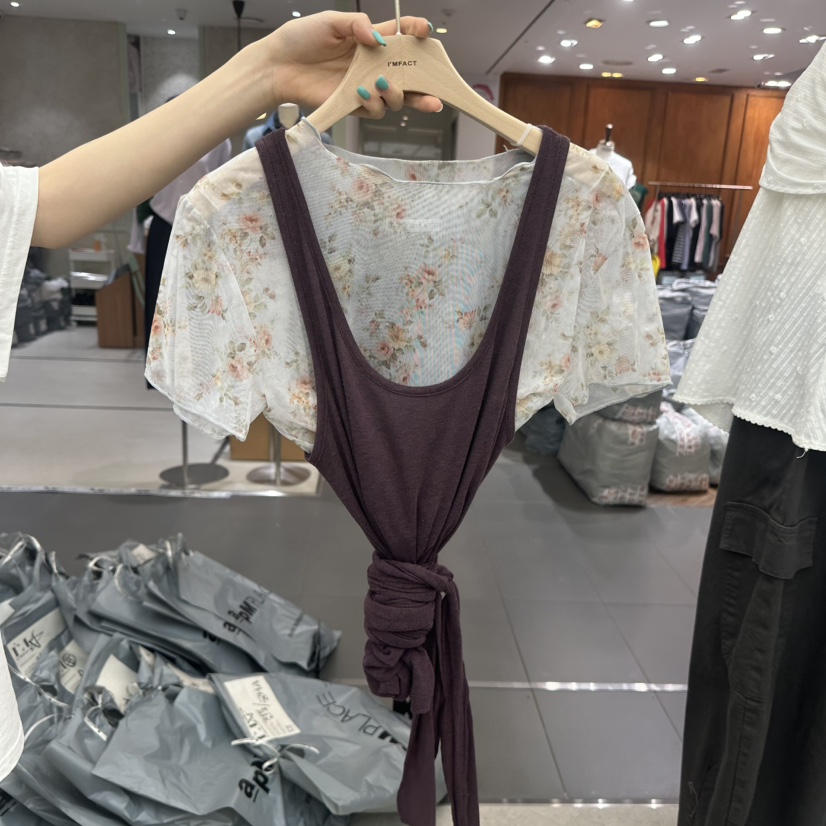 I MFACT東大門實拍韓國女士新品人氣吊帶背心不含內搭腰帶I MFACT吊帶/背心圖色1