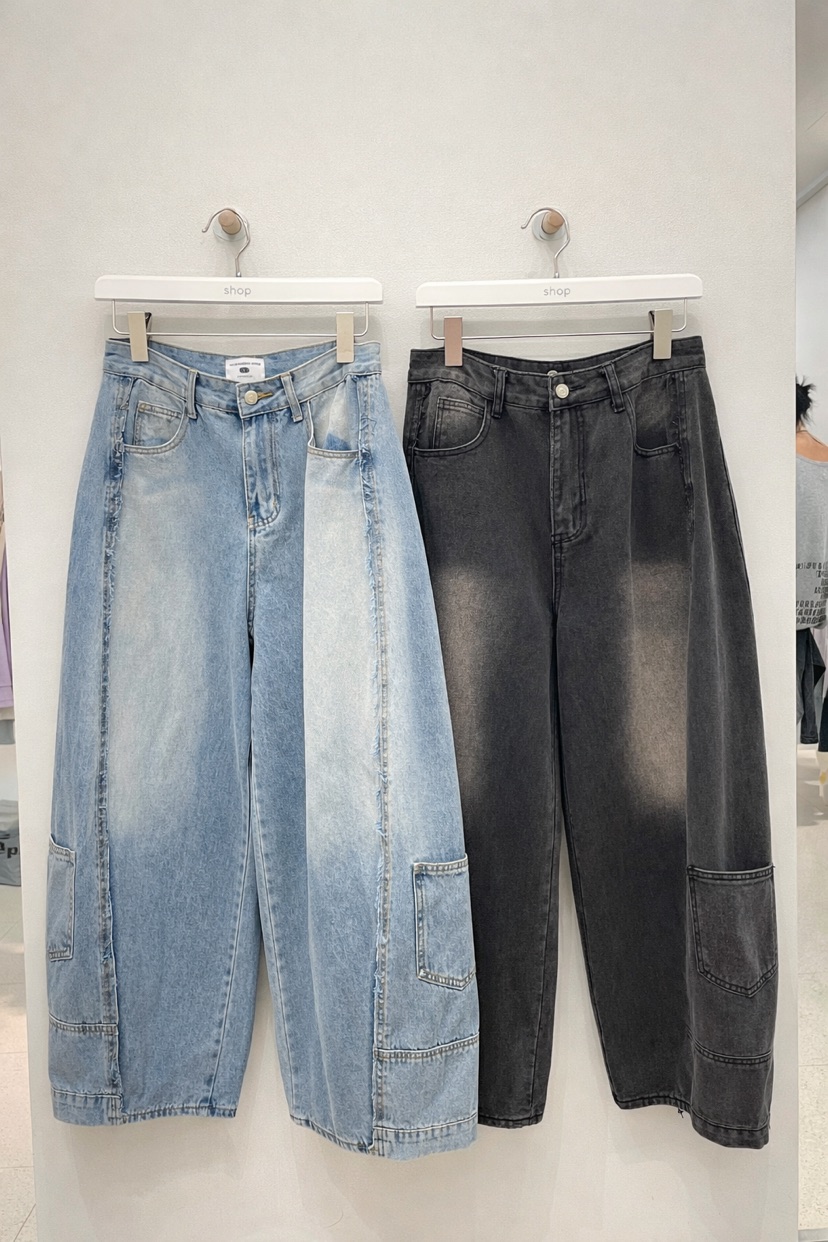 NYLON韓國代購女士新品時尚休閑推薦26春夏，26夏季牛仔褲口袋NYLON牛仔褲