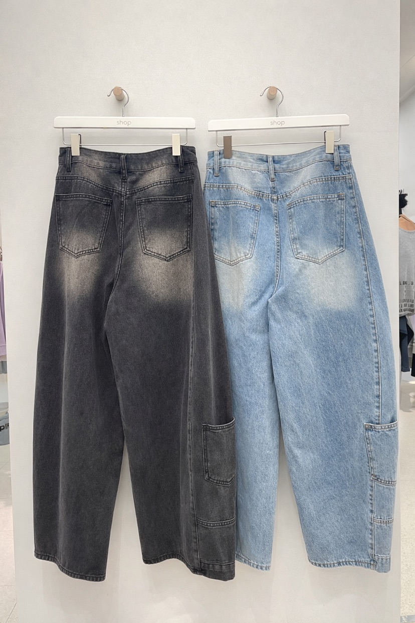 NYLON韓國代購女士新品時尚休閑推薦26春夏，26夏季牛仔褲口袋NYLON牛仔褲