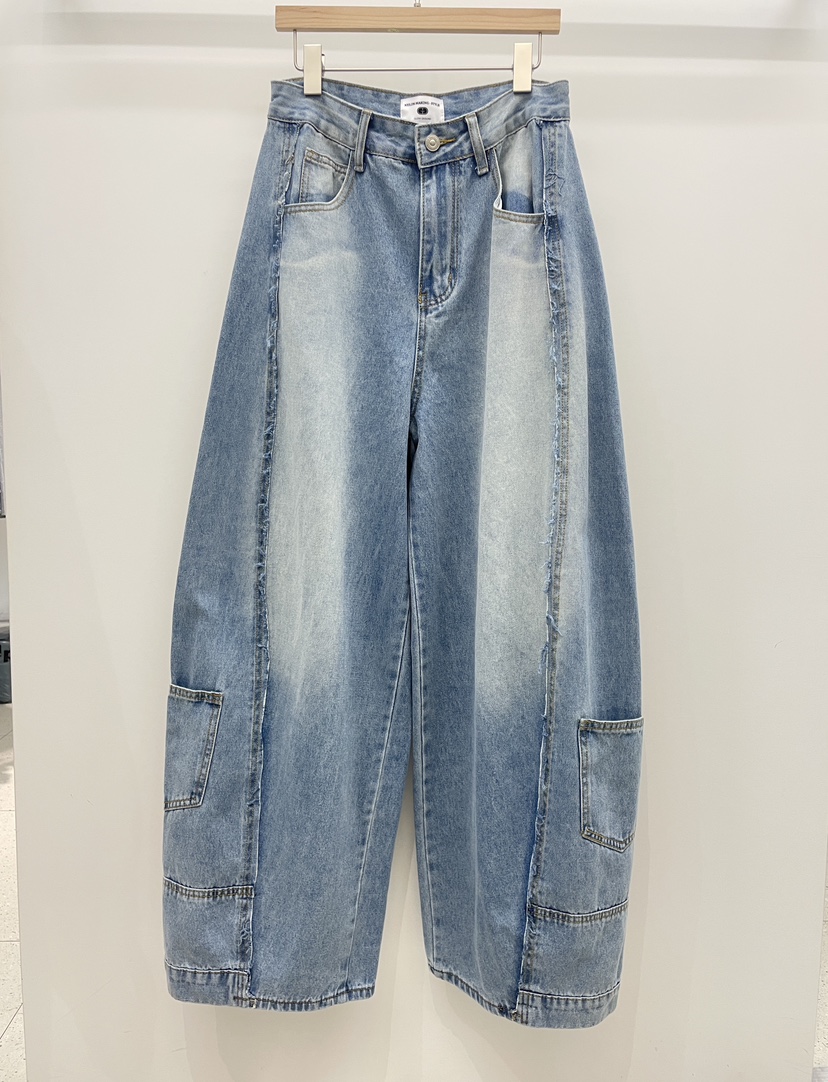 NYLON韓國代購女士新品時尚休閑推薦26春夏，26夏季牛仔褲口袋NYLON牛仔褲圖色1