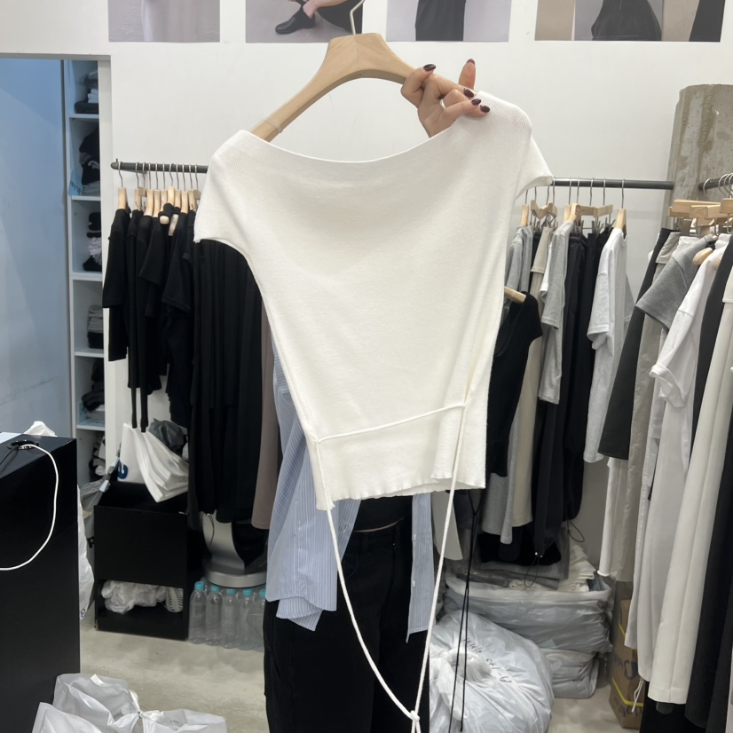 RECOVER韓國東大門代購女裝新品休閑時尚熱賣針織衫含腰繩RECOVER/MOMENT針織衫