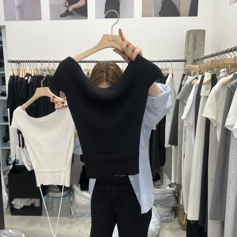 RECOVER韓國東大門代購女裝新品休閑時尚熱賣針織衫含腰繩RECOVER/MOMENT針織衫圖色2