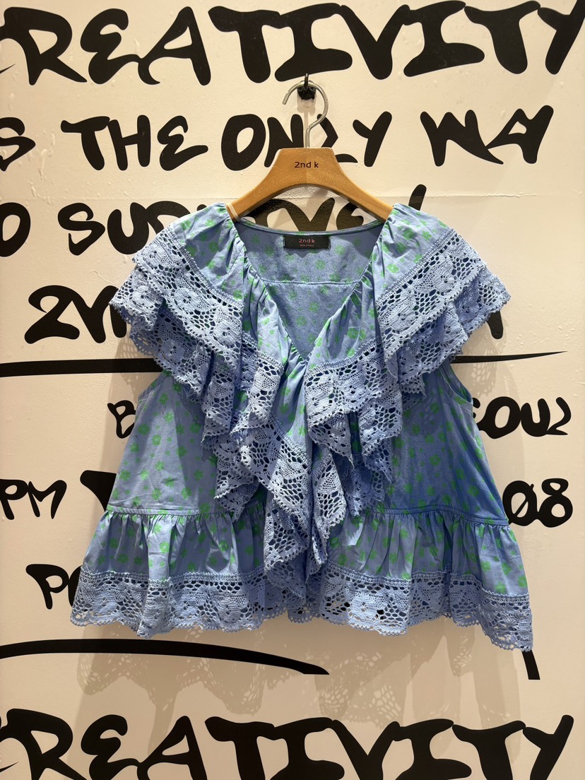 2ND K韓國東大門代購女士新品時尚26春夏，26夏季襯衫蕾絲衫披肩2ND K襯衫/蕾絲衫圖色2