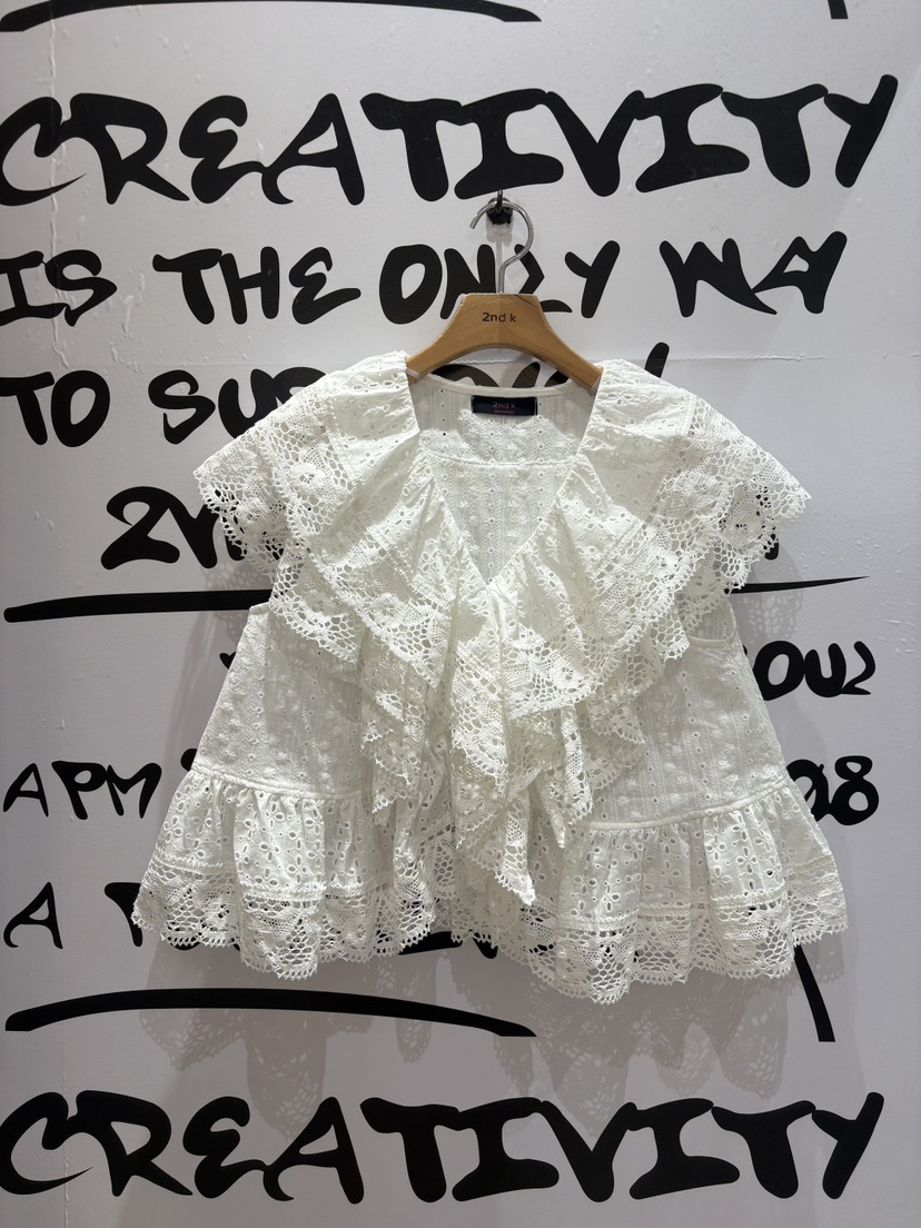 2ND K韓國東大門代購女士新品時尚26春夏，26夏季襯衫蕾絲衫披肩2ND K襯衫/蕾絲衫圖色3