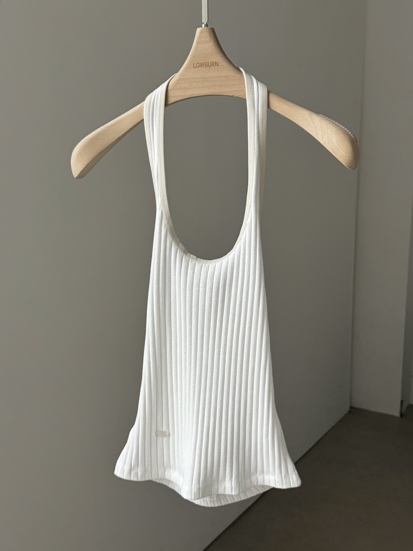 LOWBURN韓國直郵實拍女裝新品職業時尚熱賣26春夏，26夏季吊帶背心LOWBURN吊帶/背心圖色1白色