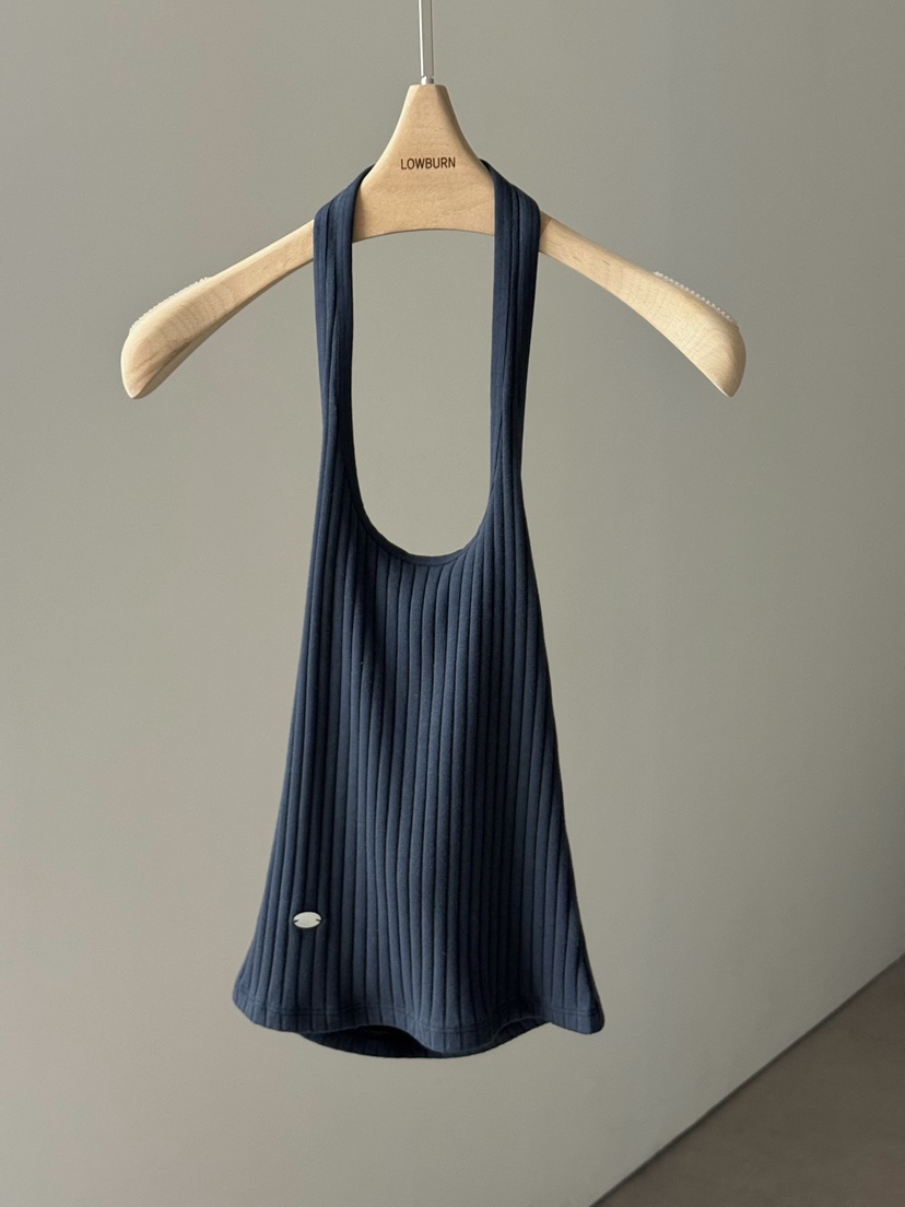LOWBURN韓國直郵實拍女裝新品職業時尚熱賣26春夏，26夏季吊帶背心LOWBURN吊帶/背心圖色6深藍色