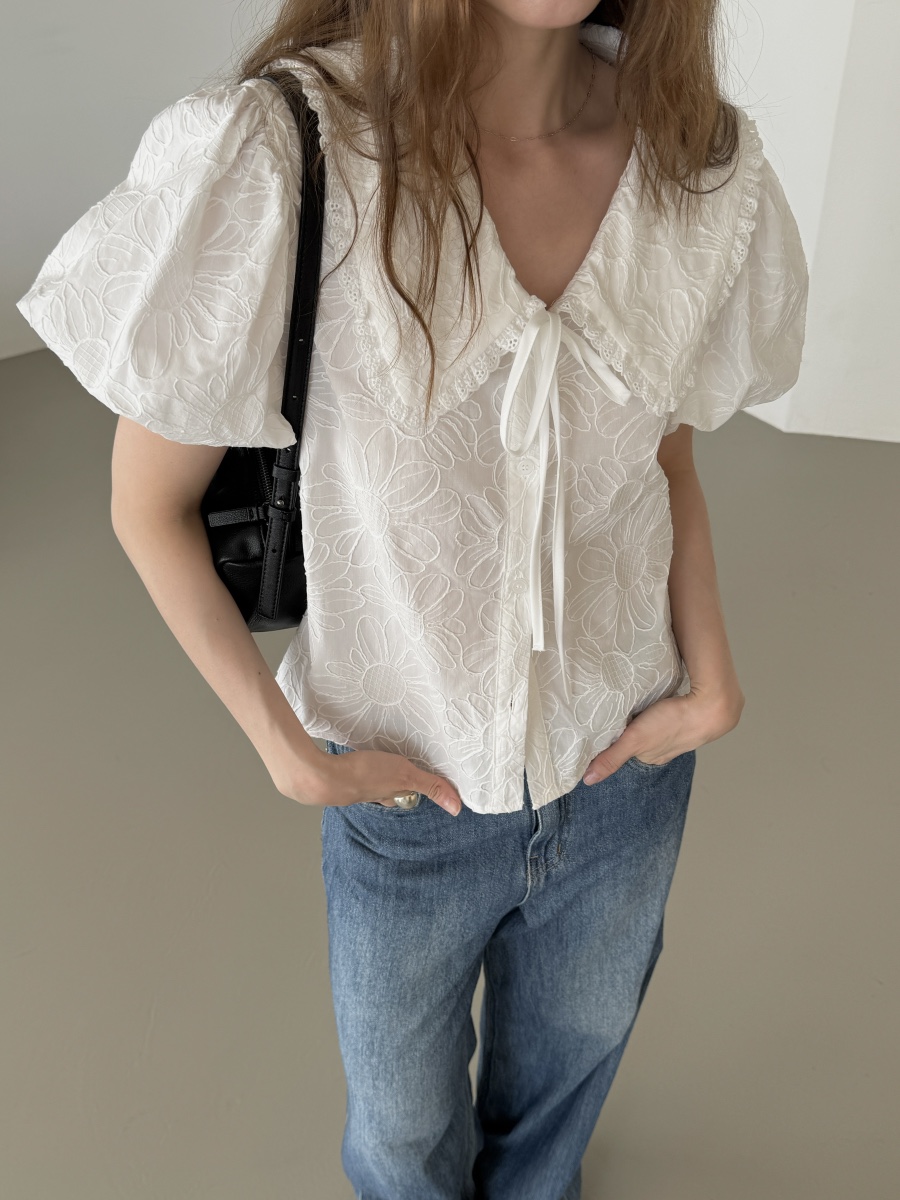 LONG PEAK韓國直郵女裝新品人氣推薦26春夏，26夏季襯衫蕾絲衫LONG PEAK襯衫/蕾絲衫