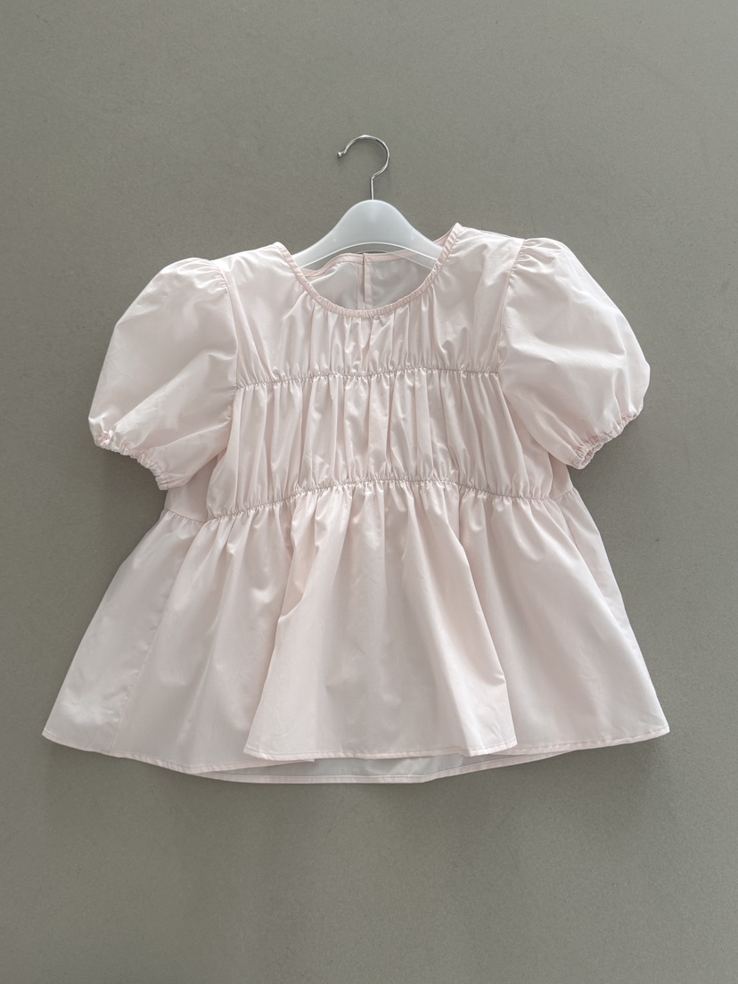 LONG PEAK韓國直郵女士新款人氣26春夏，26夏季襯衫蕾絲衫泡泡袖LONG PEAK襯衫/蕾絲衫