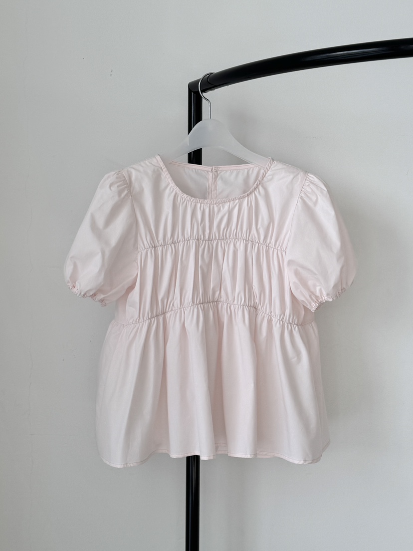 LONG PEAK韓國直郵女士新款人氣26春夏，26夏季襯衫蕾絲衫泡泡袖LONG PEAK襯衫/蕾絲衫圖色2