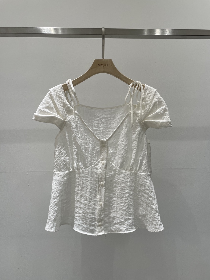 RE STYLE-Q韓國東大門代購女士新品休閑推薦襯衫蕾絲衫RE STYLE襯衫/蕾絲衫圖色1