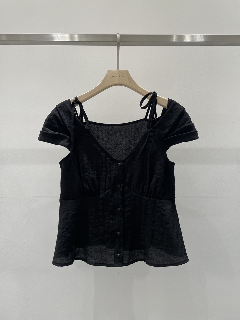 RE STYLE-Q韓國東大門代購女士新品休閑推薦襯衫蕾絲衫RE STYLE襯衫/蕾絲衫圖色2