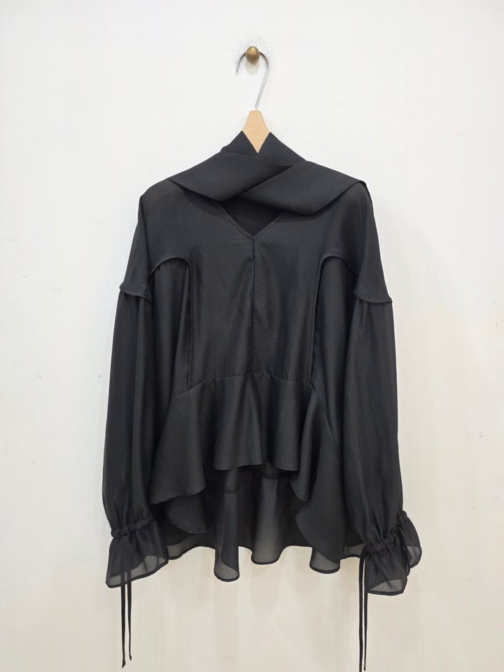 LE MIU韓國東大門代購女士新品時尚職業26春夏，26夏季襯衫蕾絲衫LE_MIU襯衫/蕾絲衫圖色2