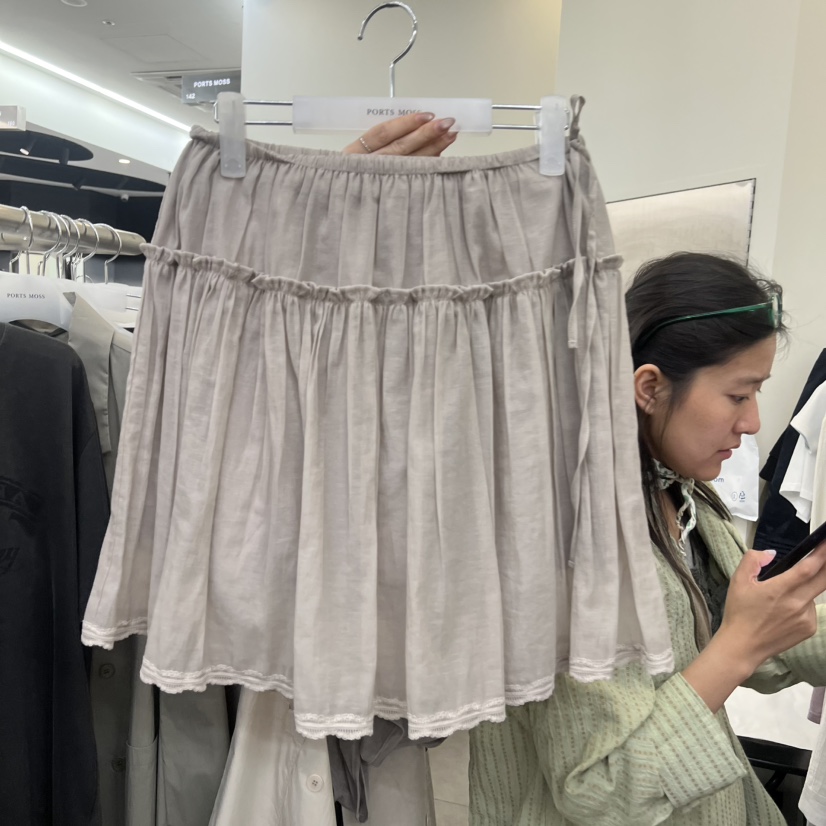 PORTS MOSS韓國東大門代購女士新款人氣職業26春夏，26夏季短裙PORTS_MOSS短裙圖色1