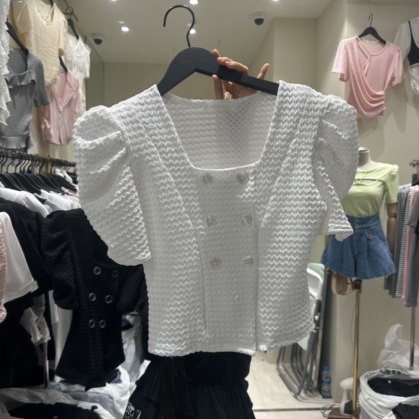 MONOPOLY韓國代購女裝新款熱賣人氣職業時尚休閑襯衫蕾絲衫MONO_POLY襯衫/蕾絲衫圖色2