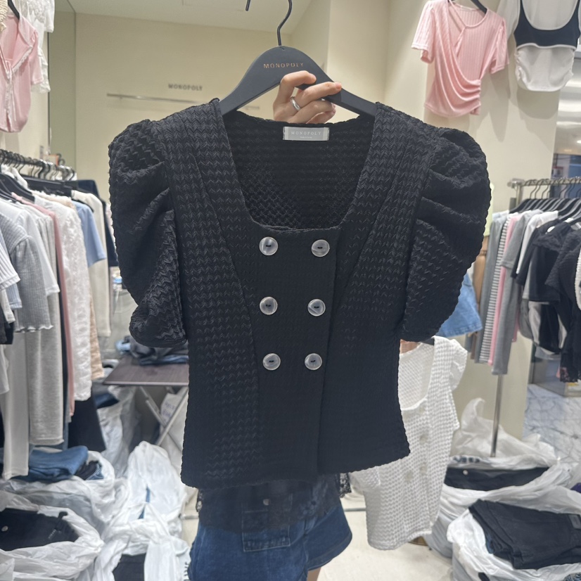 MONOPOLY韓國代購女裝新款熱賣人氣職業時尚休閑襯衫蕾絲衫MONO_POLY襯衫/蕾絲衫圖色3