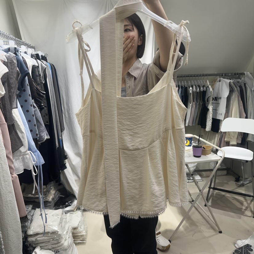 OWNS東大門實拍韓國女裝新款職業推薦熱賣吊帶背心含圍巾OWNS HAUS吊帶/背心