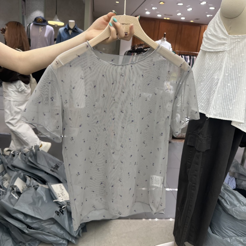 I MFACT韓國東大門代購女士新款休閑26春夏，26夏季襯衫蕾絲衫I MFACT襯衫/蕾絲衫圖色1