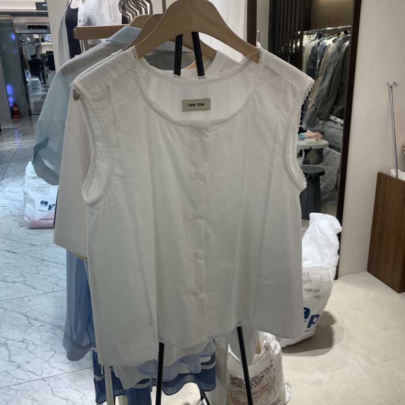 RAWROW韓國直郵女士新款人氣推薦熱賣職業休閑襯衫蕾絲衫RAWROW襯衫/蕾絲衫圖色2