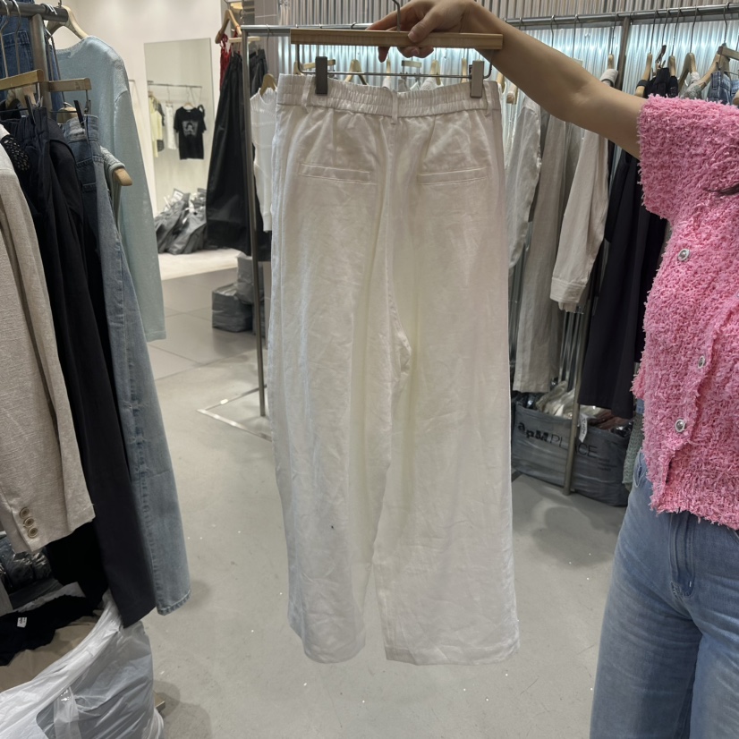 ALEGRE韓國直郵實拍女士新款職業時尚熱賣推薦休閑褲亞麻ALEGRE休閑褲