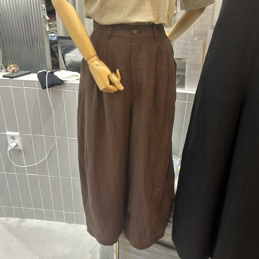 ALEGRE韓國直郵實拍女士新款職業時尚熱賣推薦休閑褲亞麻ALEGRE休閑褲圖色2