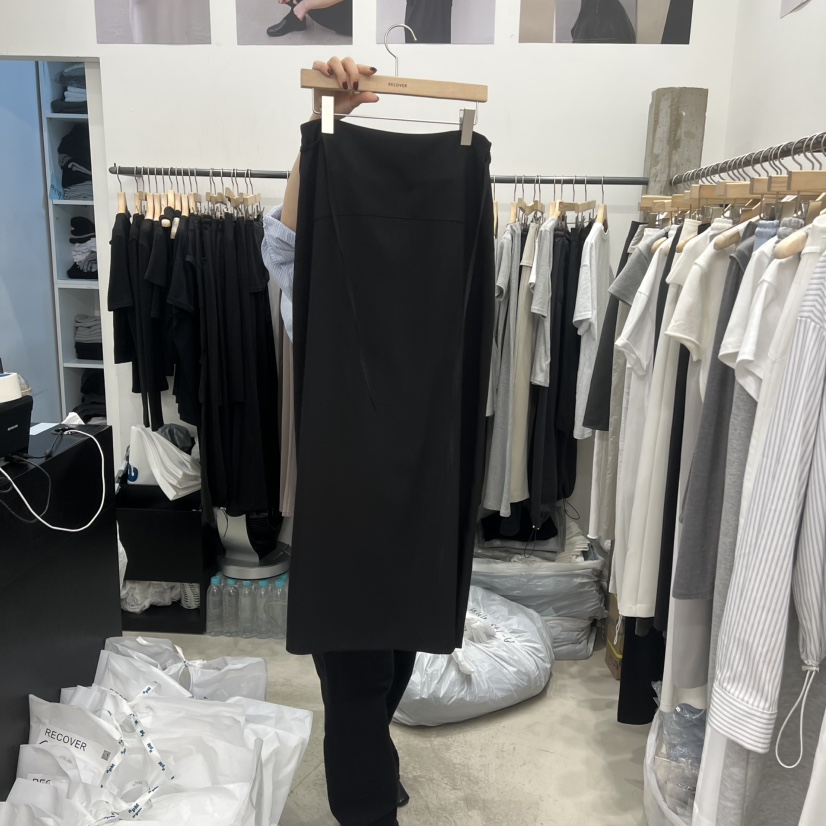 RECOVER韓國直郵女裝新款職業推薦時尚半身裙中短裙含腰繩RECOVER/MOMENT半身裙/中短裙圖色3