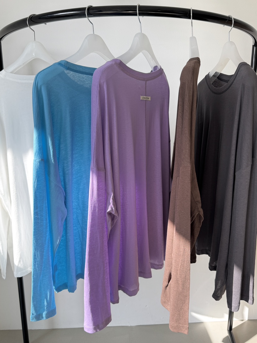 LONG PEAK東大門實拍韓國女士新品26春夏，26夏季長袖T恤LONG PEAK長袖T恤