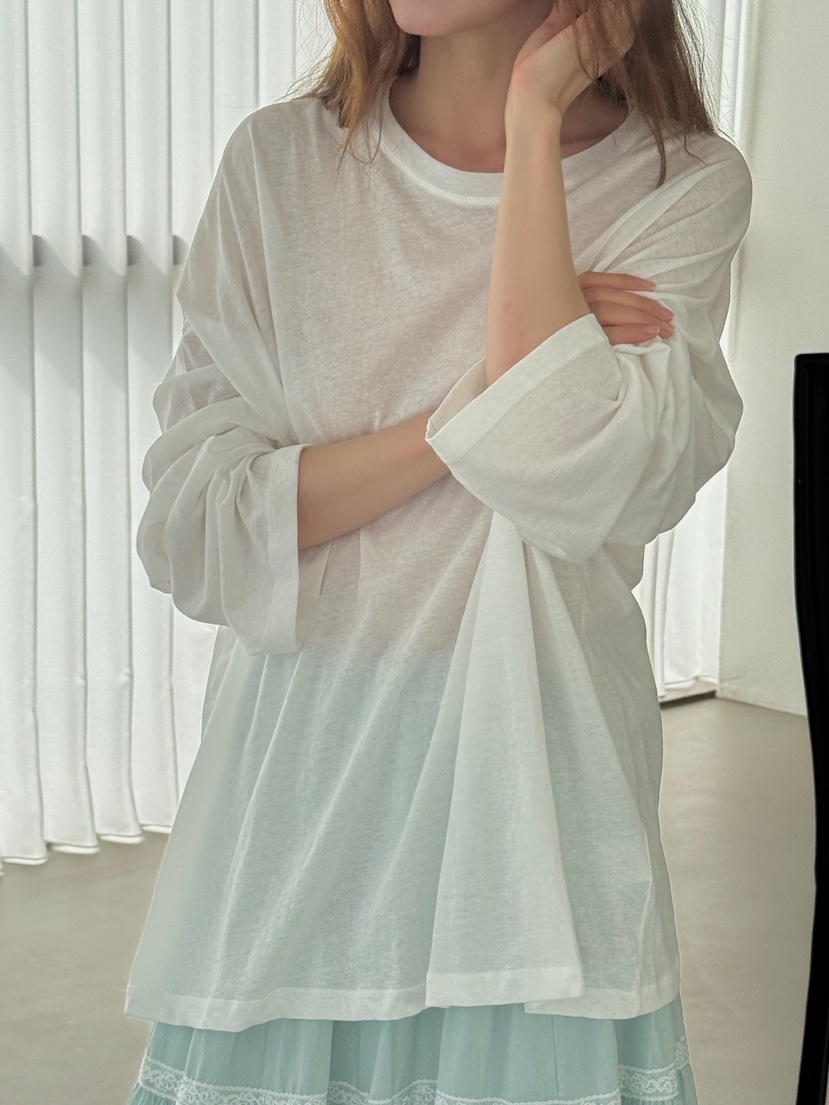 LONG PEAK東大門實拍韓國女士新品26春夏，26夏季長袖T恤LONG PEAK長袖T恤