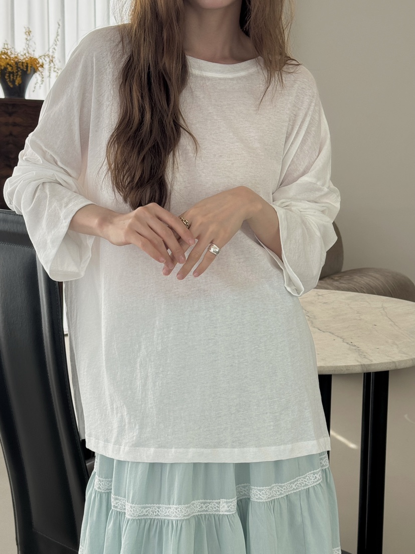 LONG PEAK東大門實拍韓國女士新品26春夏，26夏季長袖T恤LONG PEAK長袖T恤