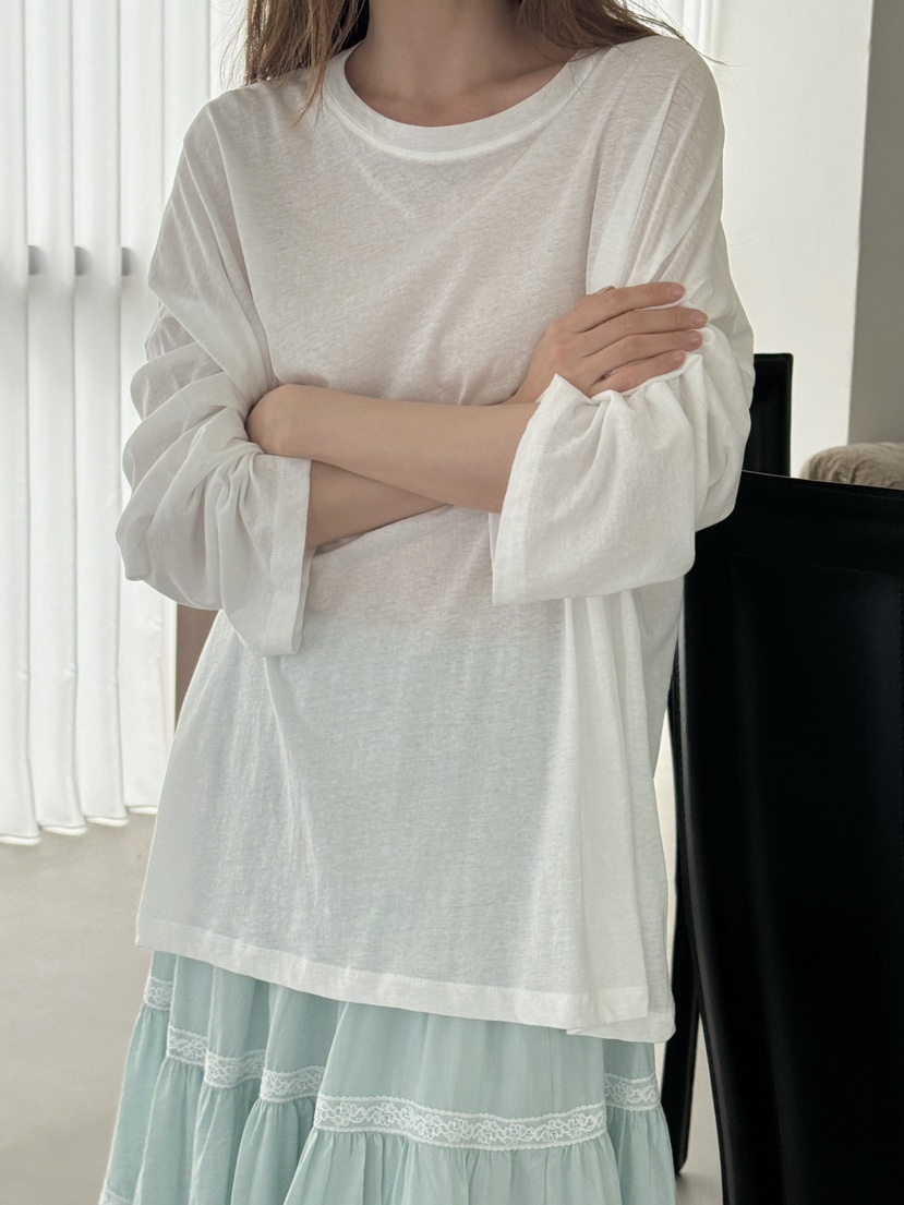 LONG PEAK東大門實拍韓國女士新品26春夏，26夏季長袖T恤LONG PEAK長袖T恤