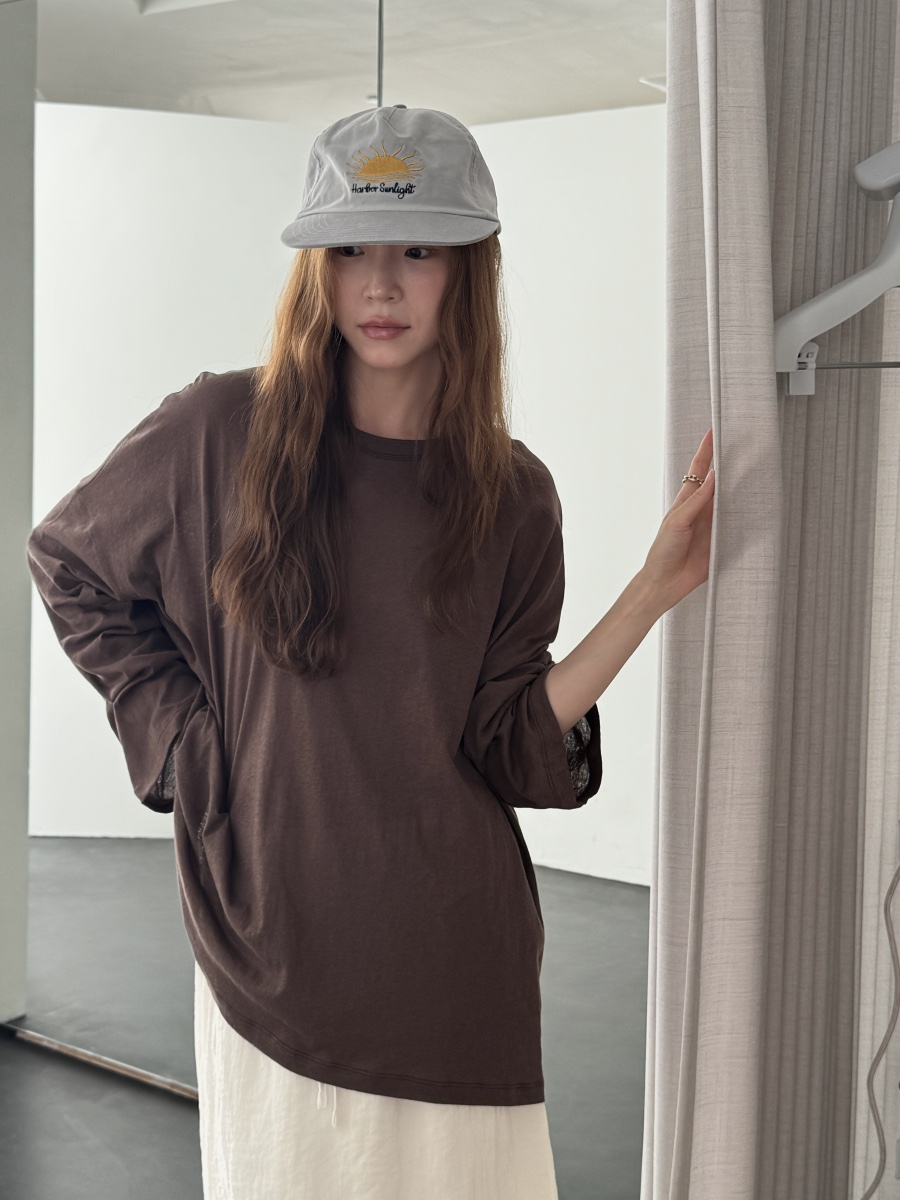 LONG PEAK東大門實拍韓國女士新品26春夏，26夏季長袖T恤LONG PEAK長袖T恤