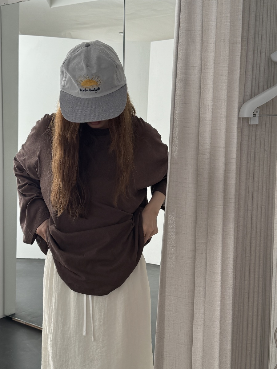 LONG PEAK東大門實拍韓國女士新品26春夏，26夏季長袖T恤LONG PEAK長袖T恤