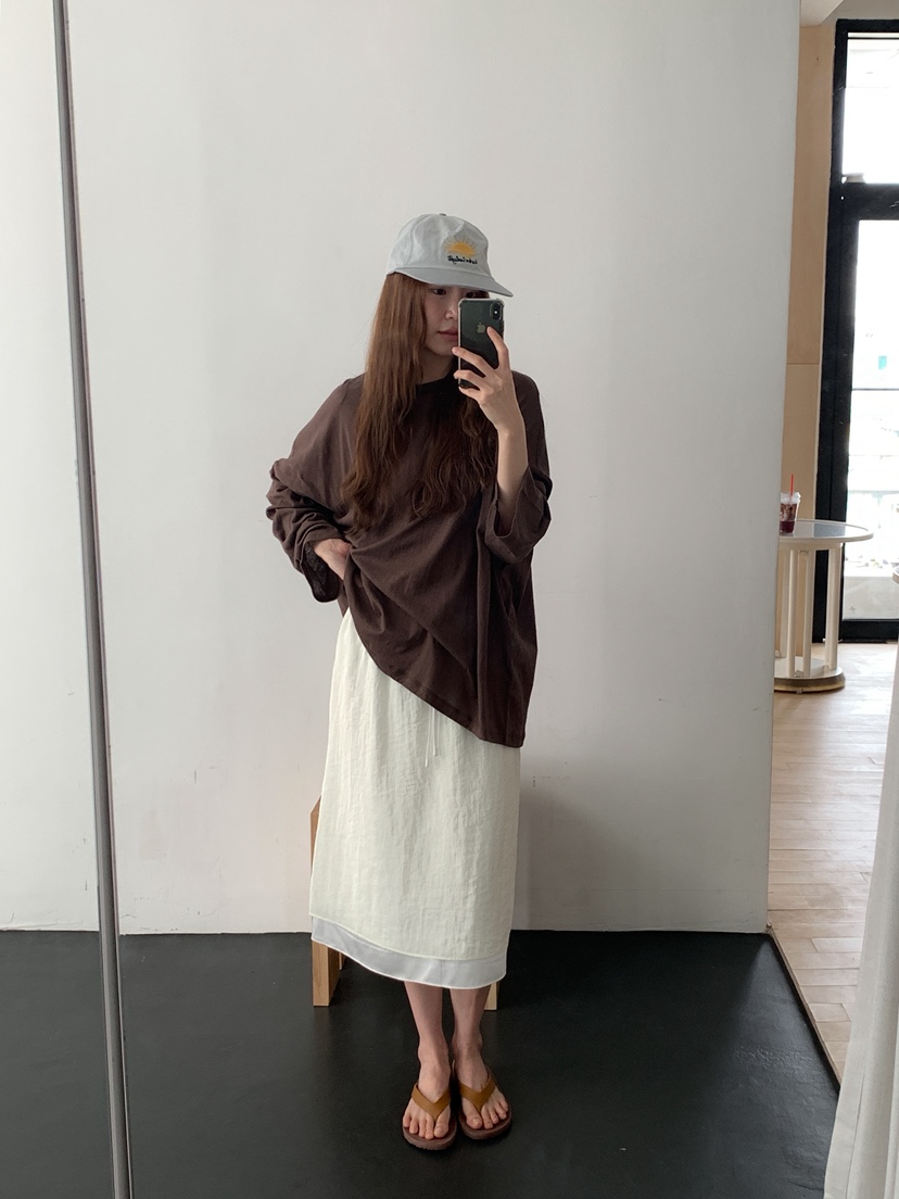 LONG PEAK東大門實拍韓國女士新品26春夏，26夏季長袖T恤LONG PEAK長袖T恤