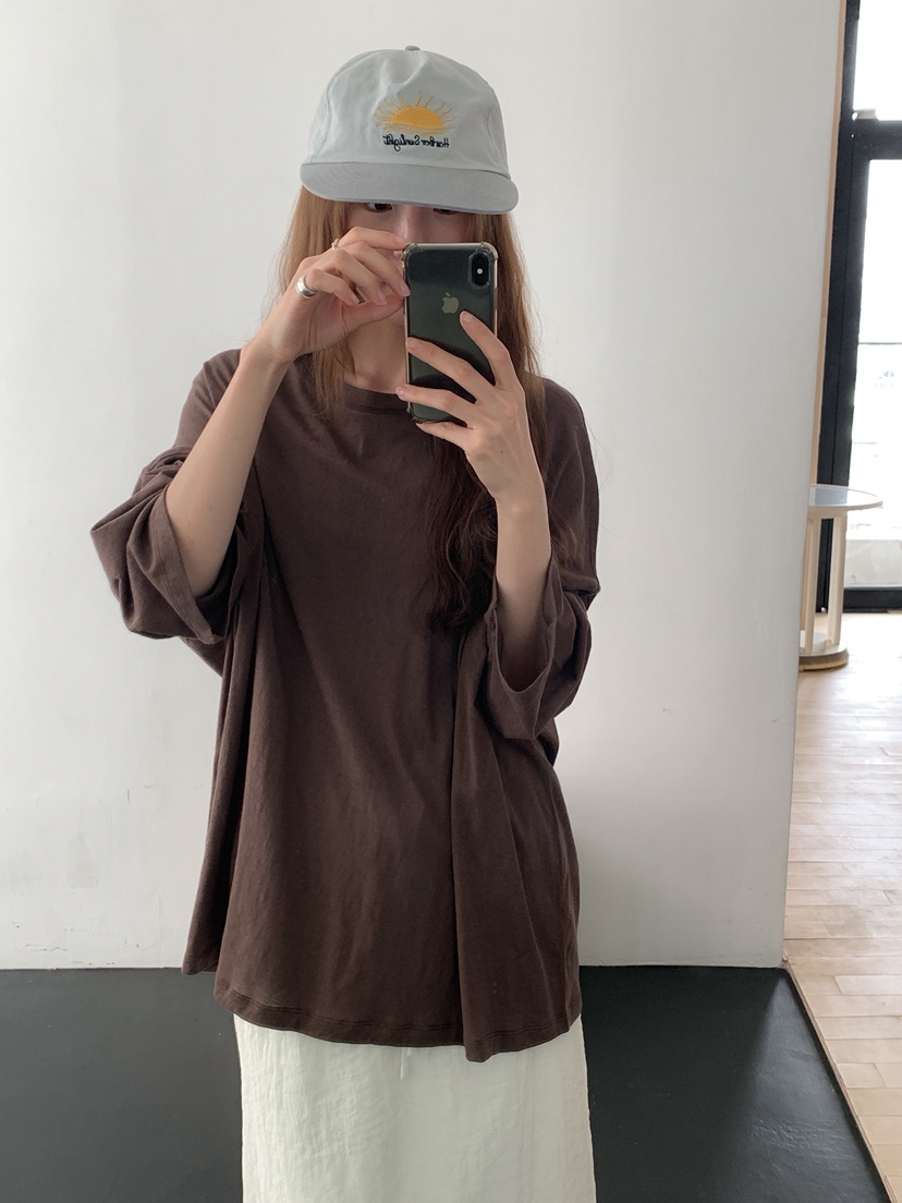 LONG PEAK東大門實拍韓國女士新品26春夏，26夏季長袖T恤LONG PEAK長袖T恤