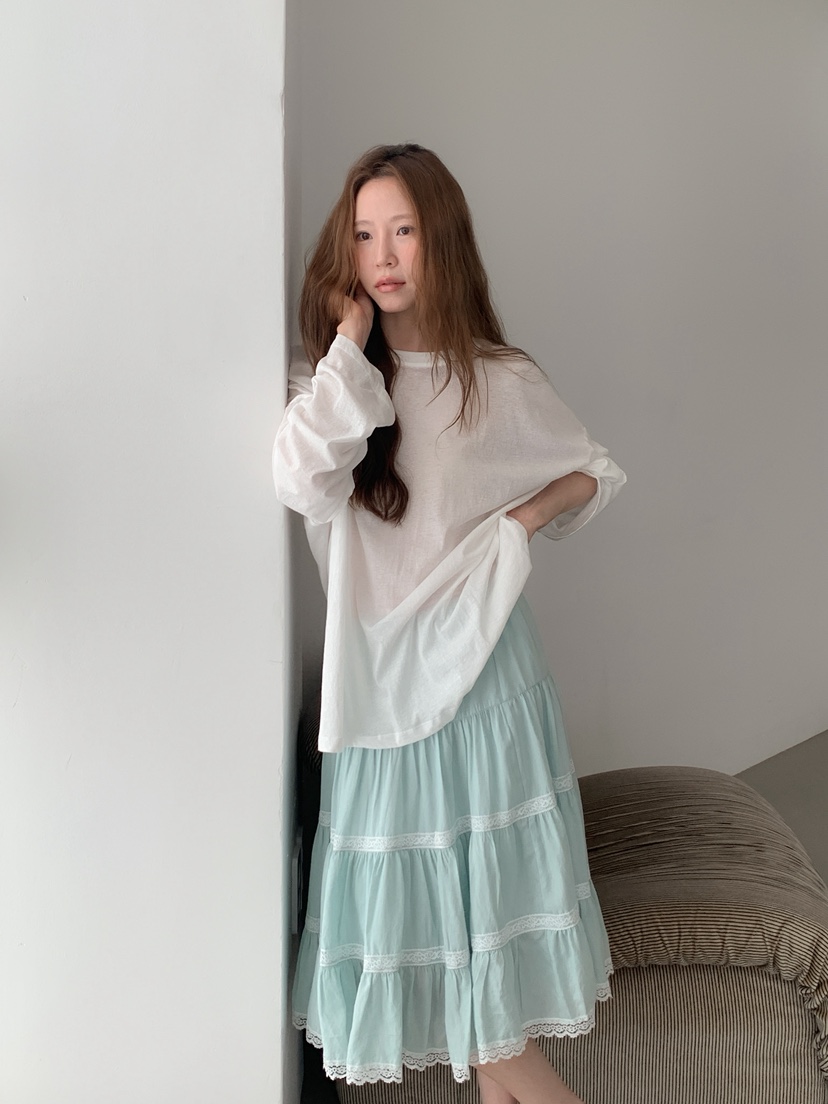 LONG PEAK東大門實拍韓國女士新品26春夏，26夏季長袖T恤LONG PEAK長袖T恤