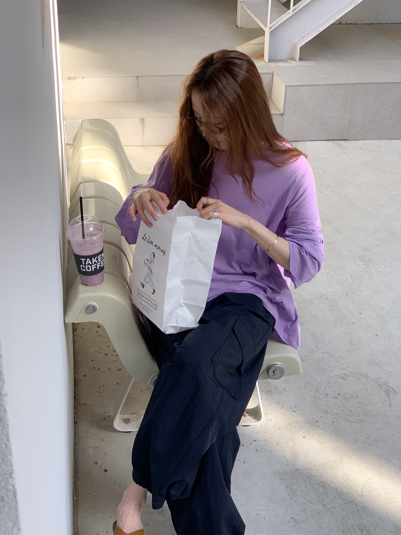 LONG PEAK東大門實拍韓國女士新品26春夏，26夏季長袖T恤LONG PEAK長袖T恤