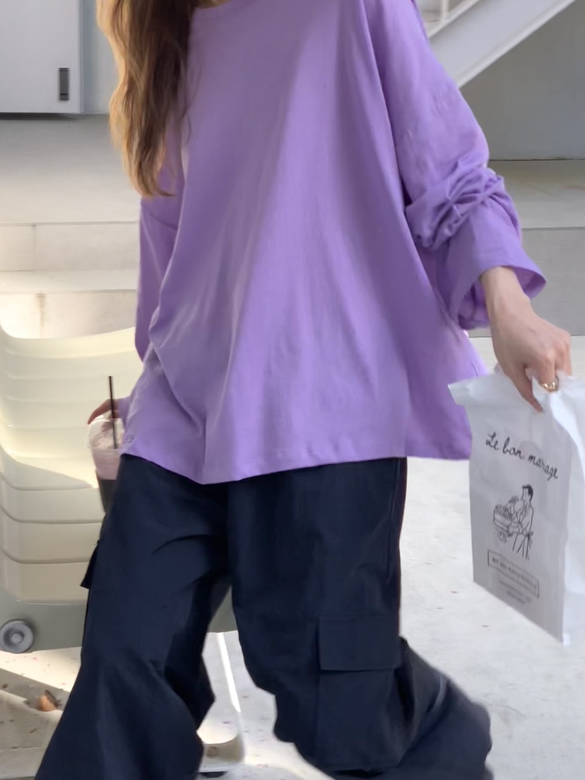 LONG PEAK東大門實拍韓國女士新品26春夏，26夏季長袖T恤LONG PEAK長袖T恤