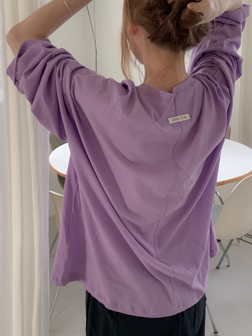 LONG PEAK東大門實拍韓國女士新品26春夏，26夏季長袖T恤LONG PEAK長袖T恤