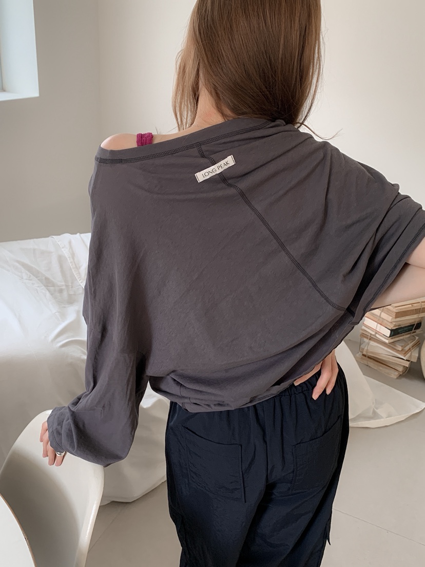 LONG PEAK東大門實拍韓國女士新品26春夏，26夏季長袖T恤LONG PEAK長袖T恤