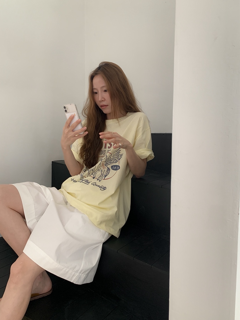 LONG PEAK韓國直郵女裝新品職業時尚26春夏，26夏季T恤寬松LONG PEAKT恤