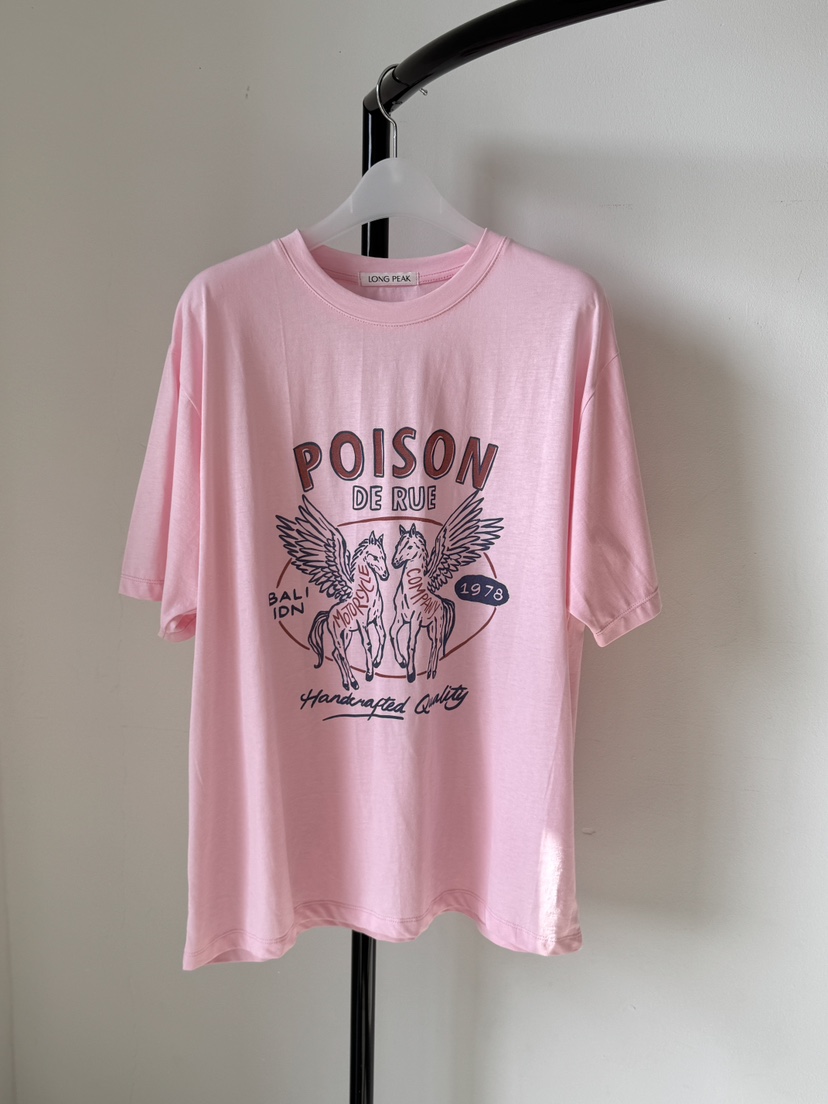 LONG PEAK韓國直郵女裝新品職業時尚26春夏，26夏季T恤寬松LONG PEAKT恤圖色3