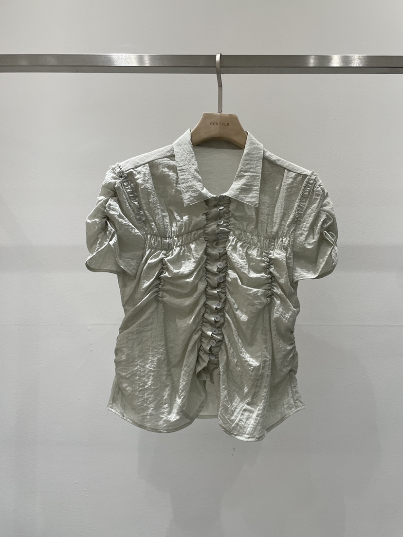 RE STYLE-Q韓國直郵女裝新款時尚休閑推薦人氣襯衫蕾絲衫RE STYLE襯衫/蕾絲衫圖色2