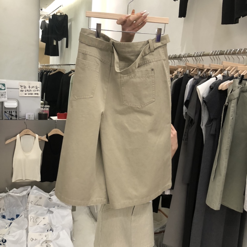 TAKE YOUE TIME韓國代購女裝新品休閑職業熱賣短褲含腰帶TAKE YOUE TIME短褲